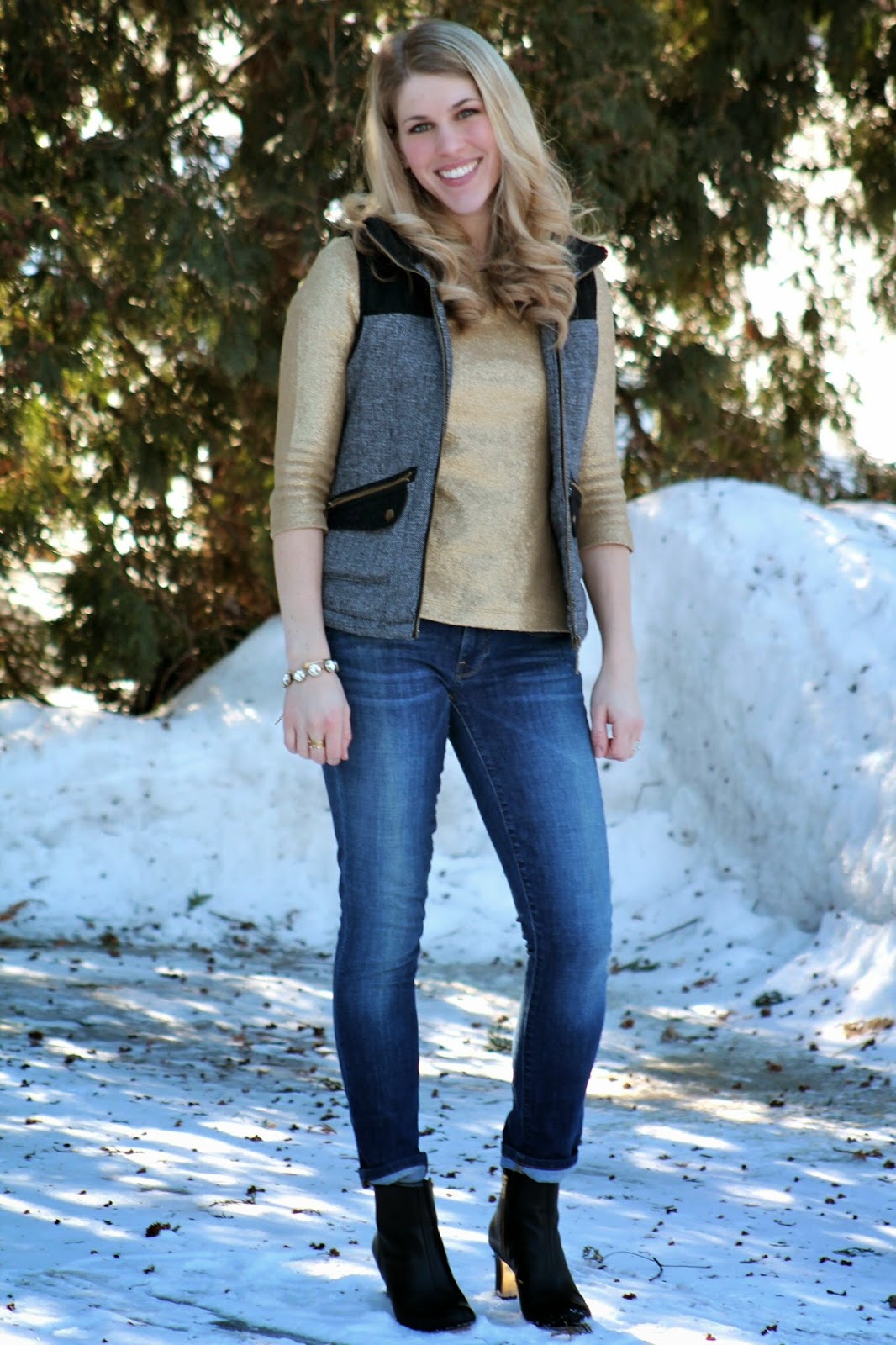 Gold Sweater and Vest