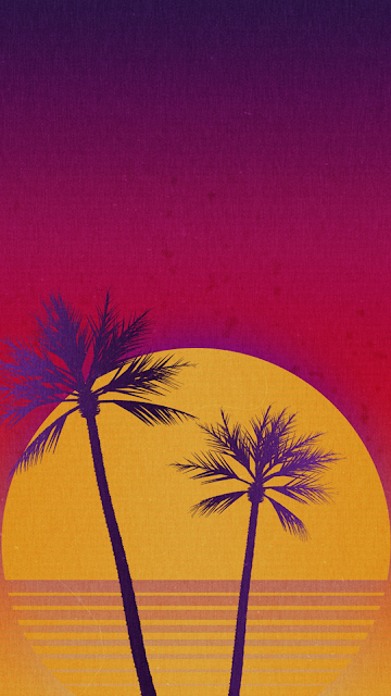 palms retrowave aesthetic
