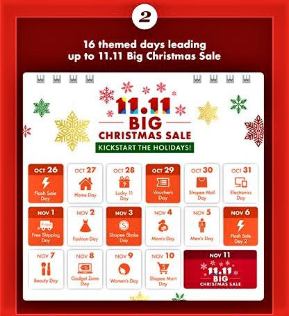 Christmas & new year sale at joomplace! Shopee Kickstarts the Biggest Christmas Sale of the Year, Shopee 11.11