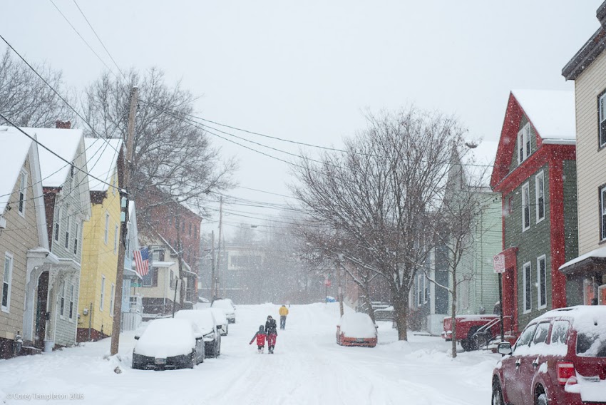 Portland, Maine USA December 2016 photo by Corey Templeton. A winter stroll around the East Bayside neighborhood in the snow