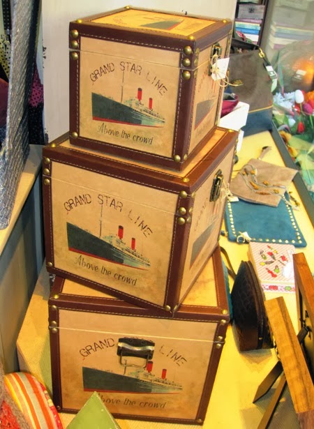 Cajas forma cubo con tapa dibujo barco