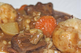 Beef stew with pearl barley