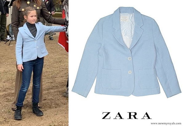 Princess Josephine wore Zara Solid Light Blue Blazer
