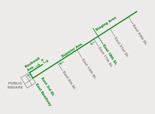 Cleveland St. Patrick's day parade route for 2015