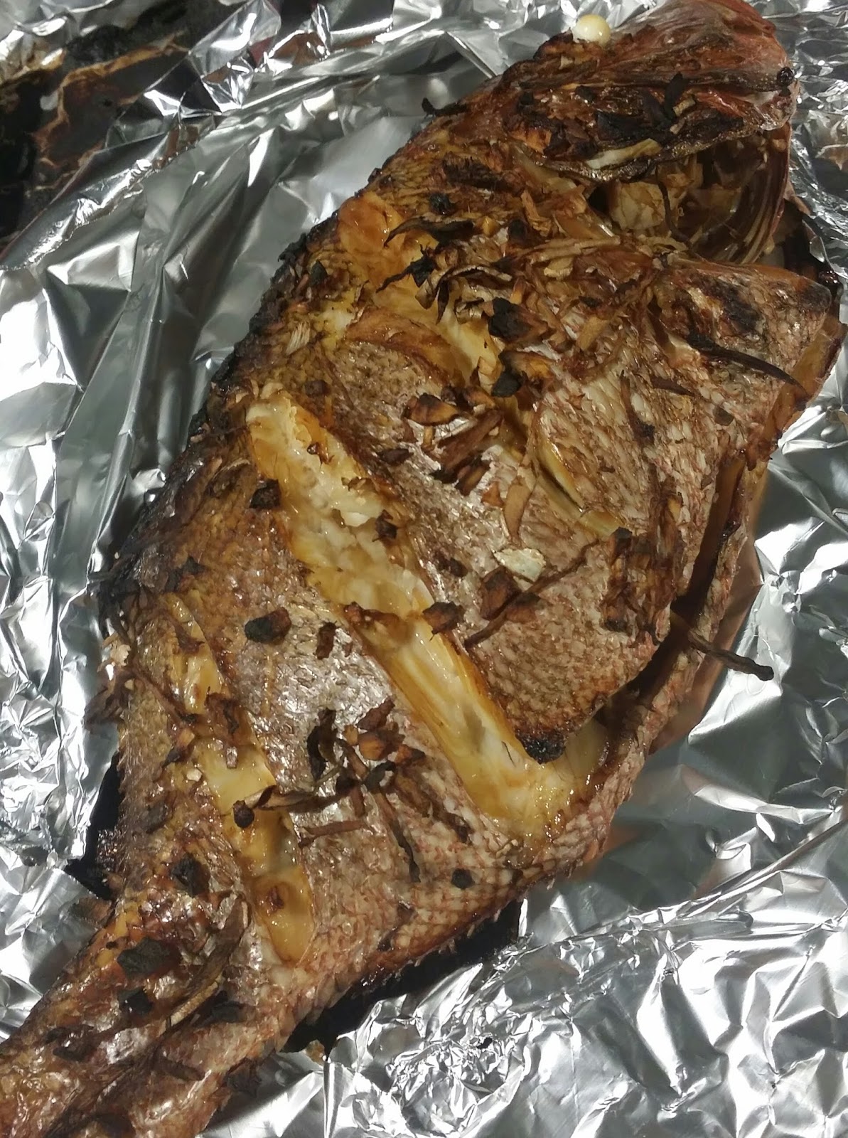 Grill Red Snapper Chinese Style