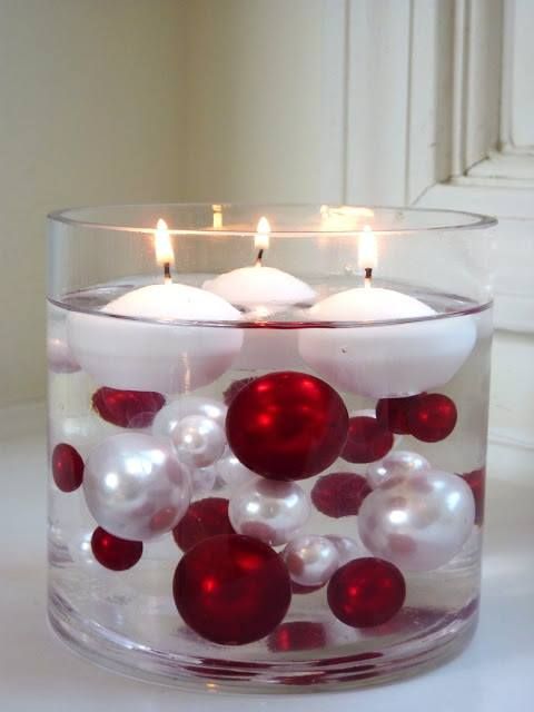 Centro de mesa con velas