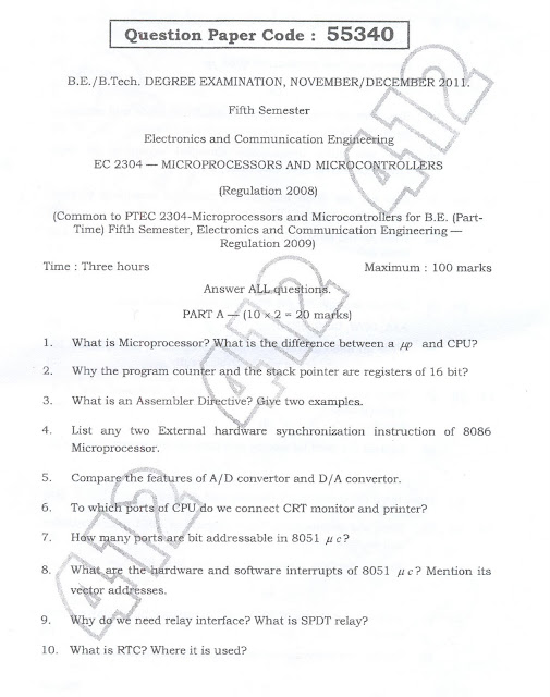 Medical Electronics Previous Year Question Papers For Ece