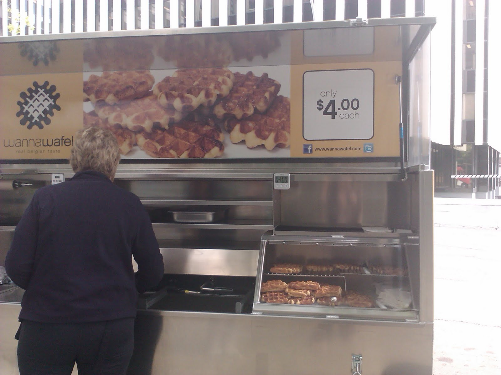 foodieMcPoon New waffle cart on the streets of Edmonton!