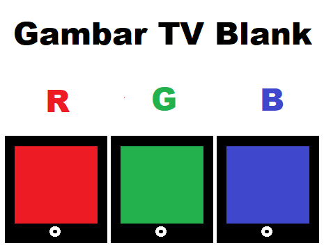 Gambar TV Blank Merah, Hijau, Biru dan Bergaris
