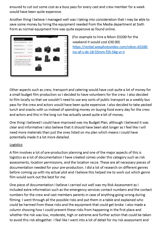 BTEC Creative Digital Media Unit 4 Evaluation