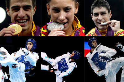 Medallistas de taekwondo en Londres 2012