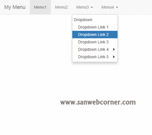 On hover multilevel Responsive dropdown Menu using Bootstrap