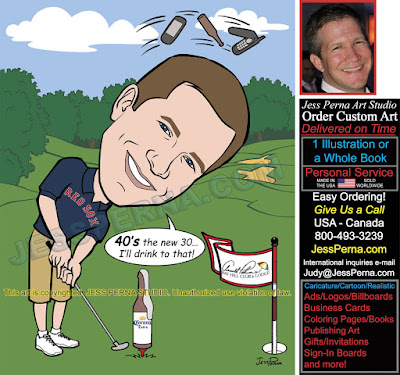 Funny Golfer 40th Birthday Card