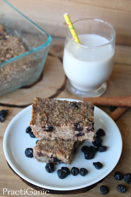 Blueberry and Quinoa Cinnamon Toast Breakfast Bars