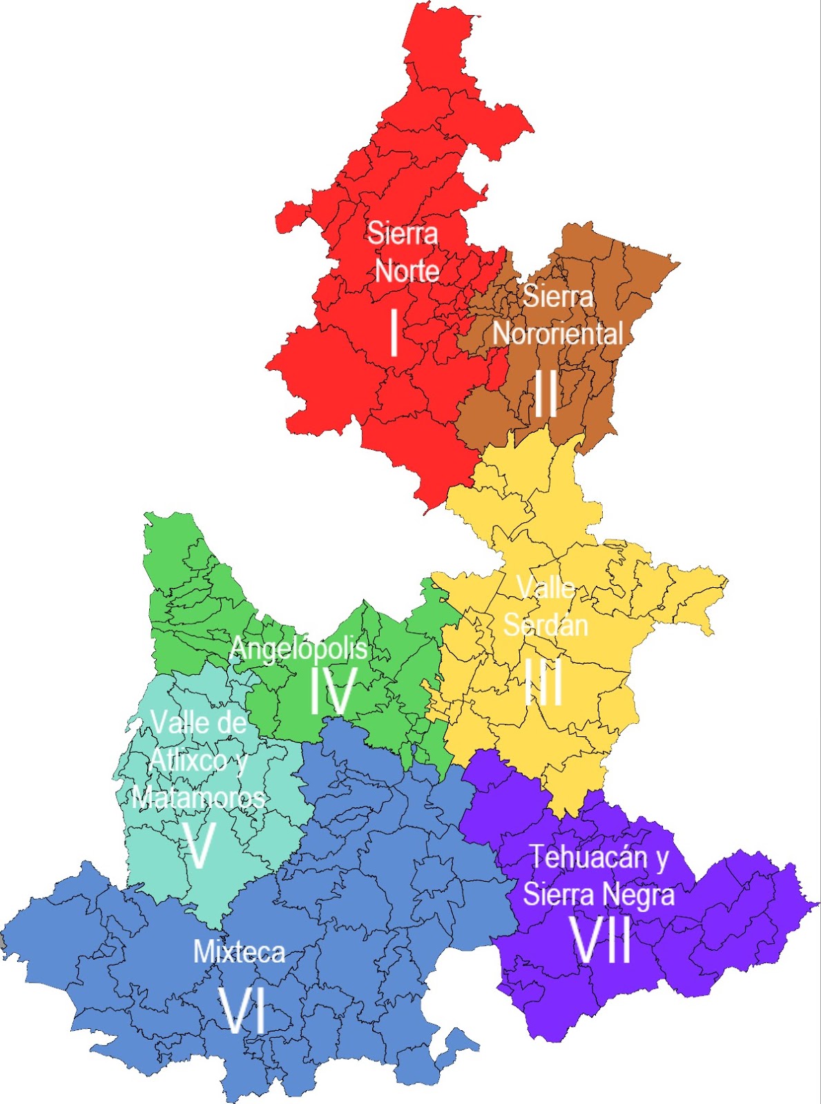 Las 7 Regiones de Puebla Las 7 Regiones de Puebla