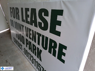 Outdoor Signage - Tarpaulin Banner With Wooden Framing