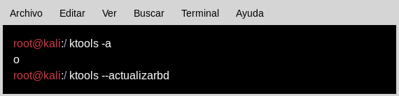 actualizar base de datos