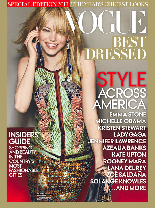 Emma Stone Covers Vogue's Best Dressed 2012 Edition - Coco's Tea Party