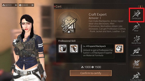 Professional Certified Lumberjack - LifeAfter Lumberjack game LifeAfter