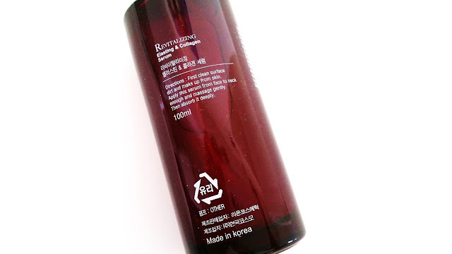 Back side of the collagen serum.