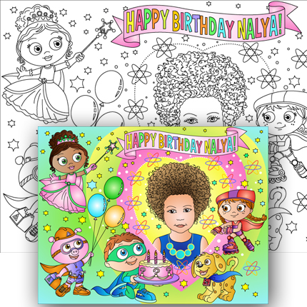 Nicole's party coloring pages: NEW * SUPER WHY - CUSTOM COLORING PAGE