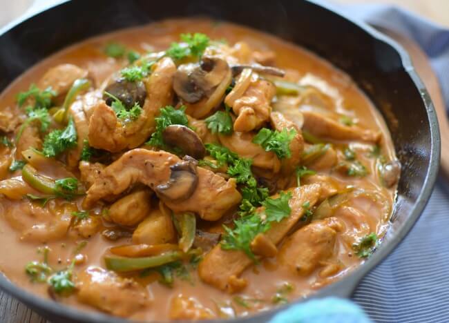 Pollo strogonoff fácil | Bizcochos y Sancochos. Pollo strogonoff fácil | Bizcochos y Sancochos.