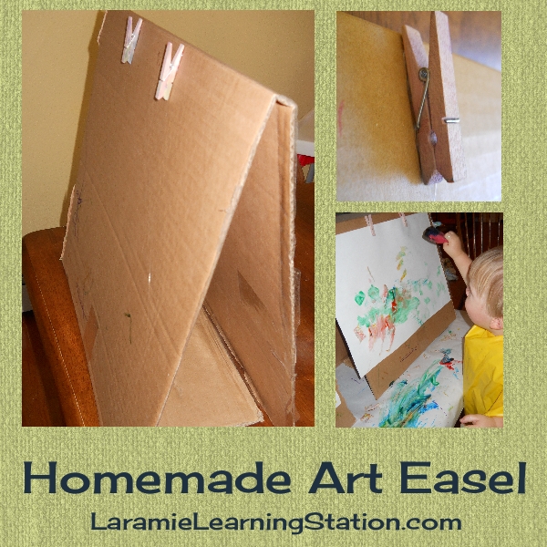 The Learning Station Homemade Cardboard Art Easel