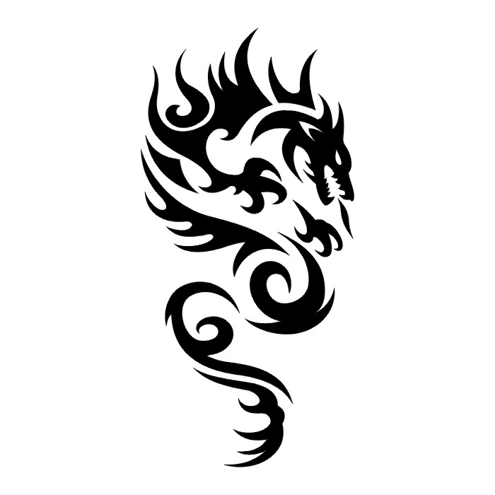 TATTOOS: Dragon Tattoo Stencils # 2
