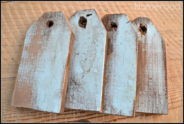 Create a weathered look with repurposed hang tags