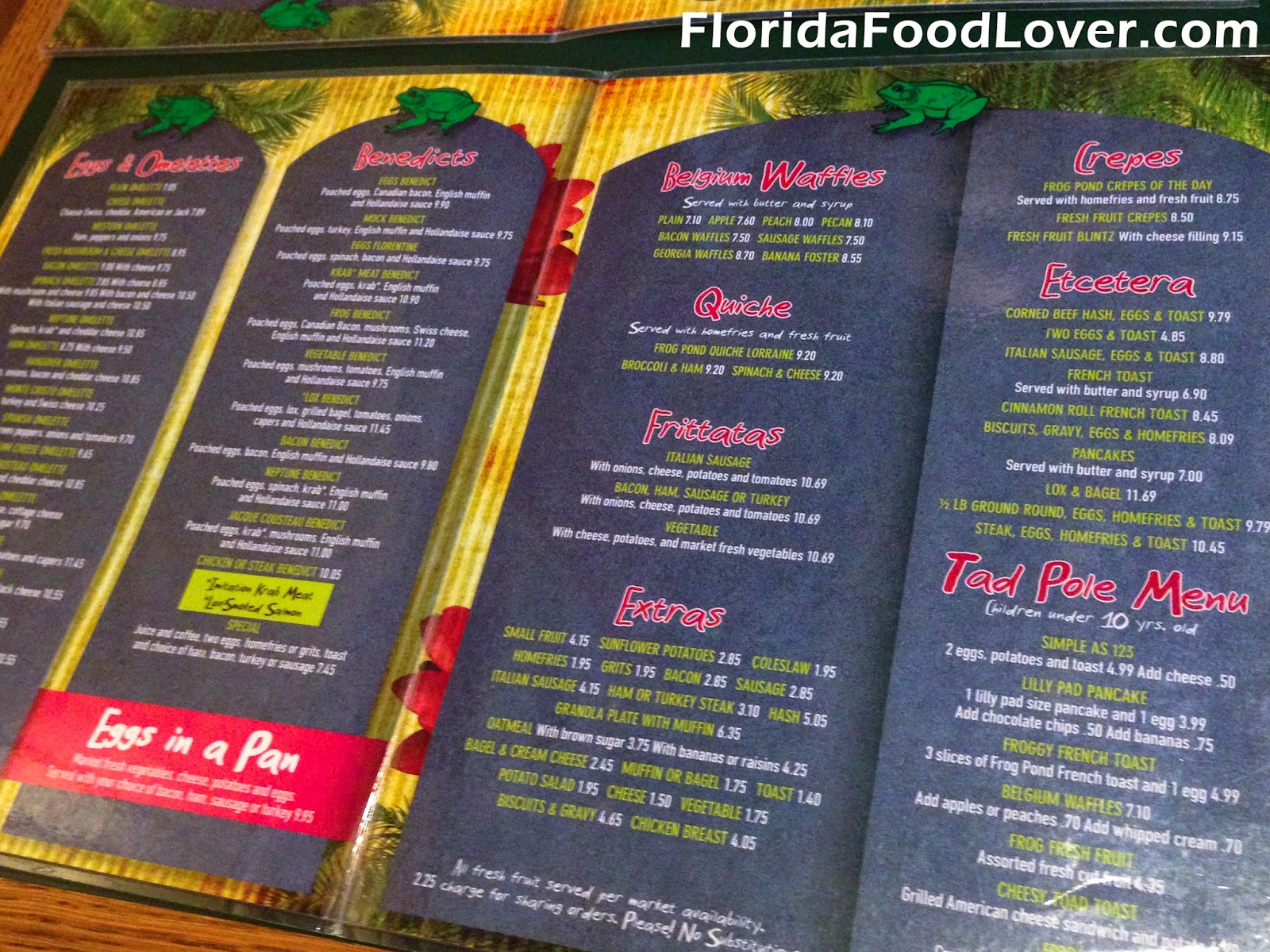 Florida Food Lover The Frog Pond Saint Petersburg Beach, FL