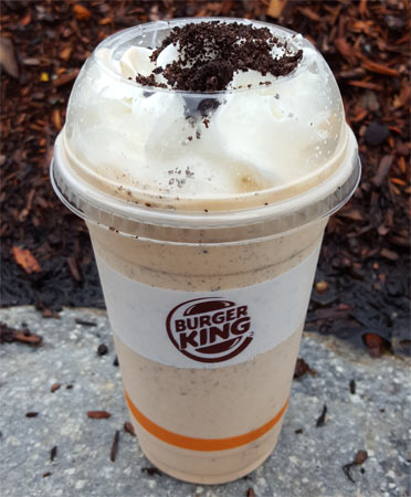 On Second Scoop: Ice Cream Reviews: Burger King Pumpkin Spice Oreo Shake