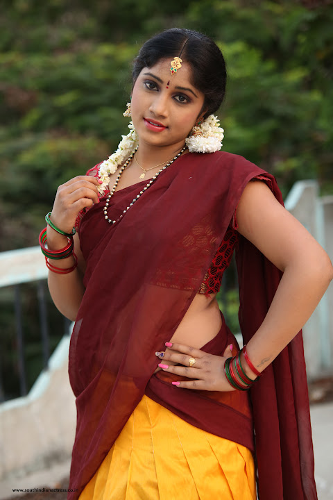 Telugu Actress Gagana in Half Saree Photos