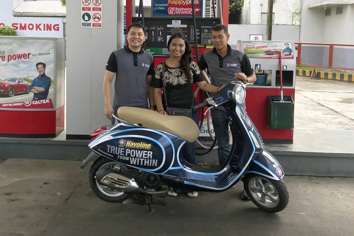 Havoline Awards Vespa Scooter to True Power from Within Promo