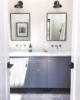 Dream Bathroom Reno Grey Hex Tile Modern Fixtures And Dream Bathroom Reno Grey Hex Tile Modern Fixtures And Two Budgets Create Enjoy