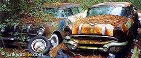 Two rare, 2-door, Pontiac Safari wagons were discovered rotting in weeds.