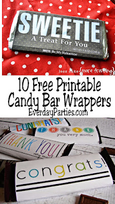 Celebrate every occasion with a fun printable candy bar wrapper.  You won't just be giving a card and a wish, you'll be giving a chocolate bar with memories. Yum! 