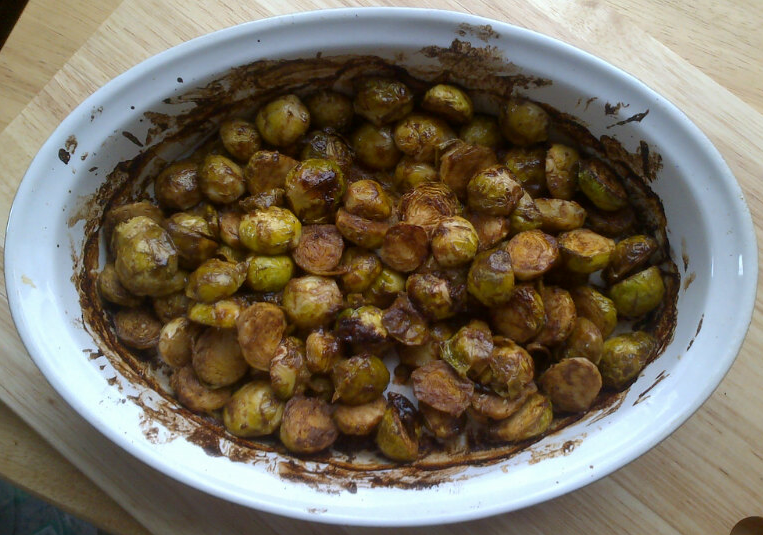 Rocket and Roses Vegan Kitchen Bobbie's BalsamicDijon Roasted Brussel Sprouts