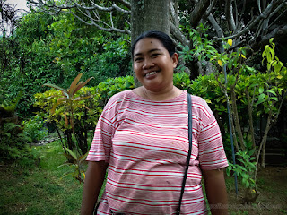 Woman Traveler Feel Happy Enjoy A Holiday In The Garden North Bali Indonesia