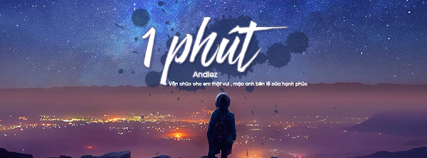 PSD Bìa bài hát 1 Phút - Andiez PSD Bìa bài hát 1 Phút - Andiez