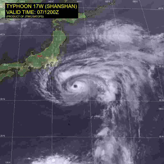 Typhoon Shansan takes aim at Japan 17w_071200sair_0