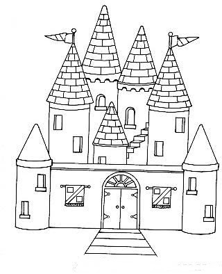 Desenhos de castelo para colorir