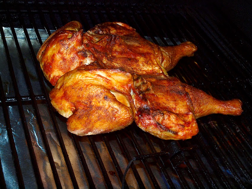 Pellet Smoker Cooking BBQ Chicken Low and Slow