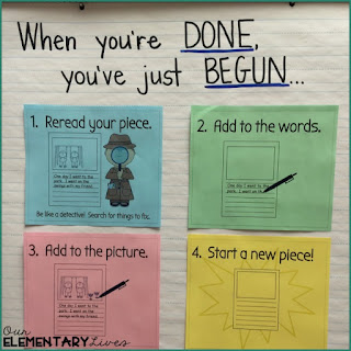 Anchor chart for when your students think they're done.