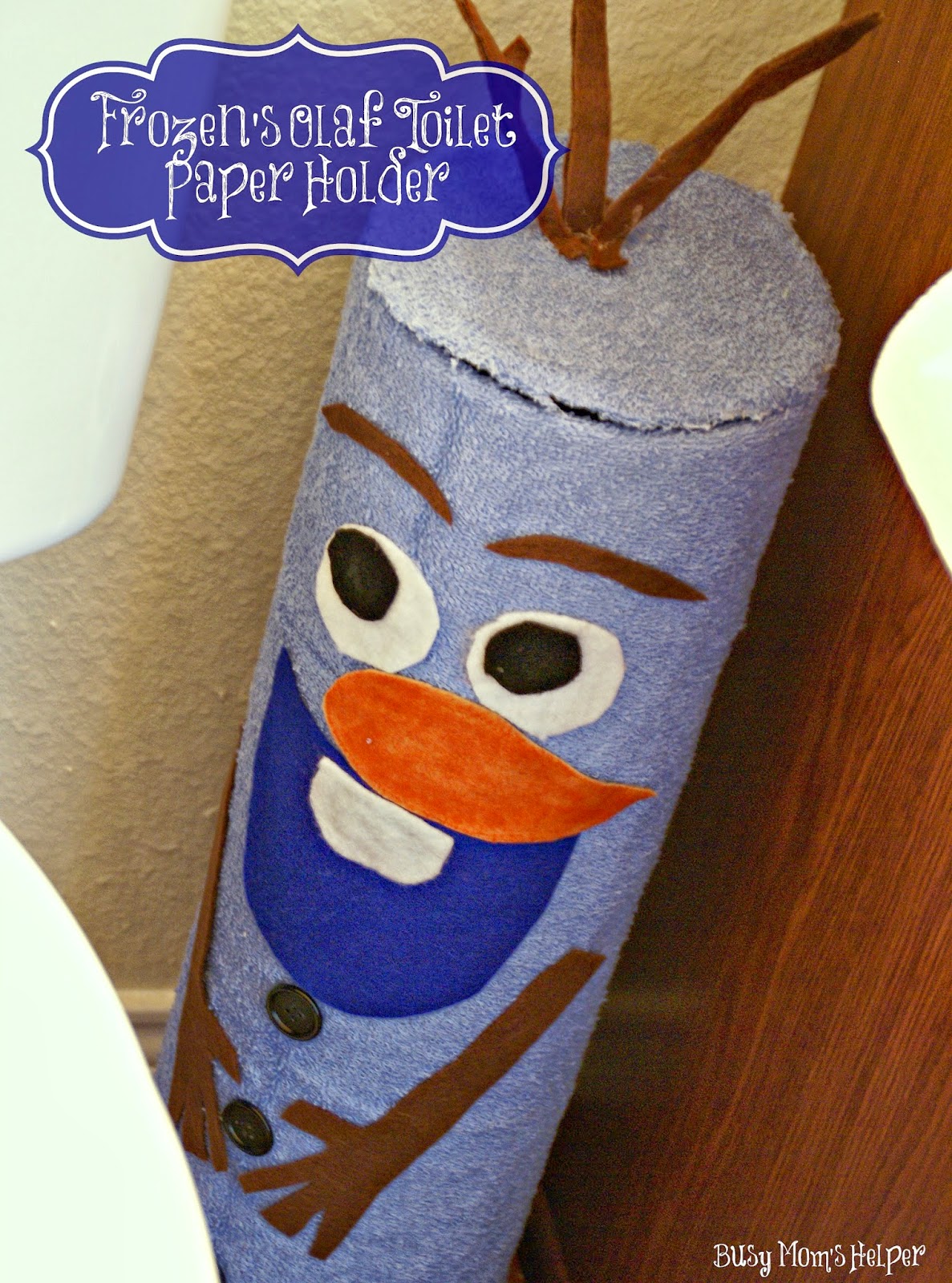 DIY Frozen's Olaf Toilet Paper Holder