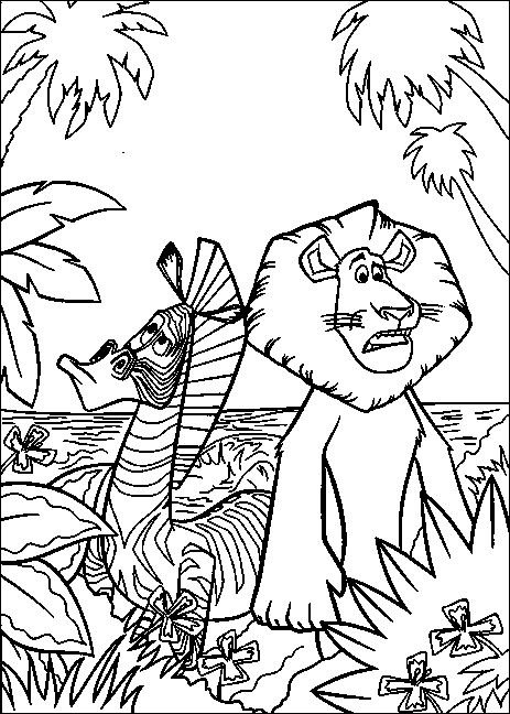 madagascar 2 coloring pages - photo #28