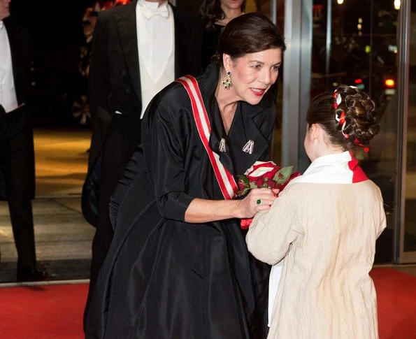 Prince Albert, Princess Charlene, Princess Caroline of Hanover, Andrea Casiraghi and Tatiana Santo Domingo. Style, fahions, Gucci, Emilia Wickstead dress, Christian Dior gown, Valentino gown