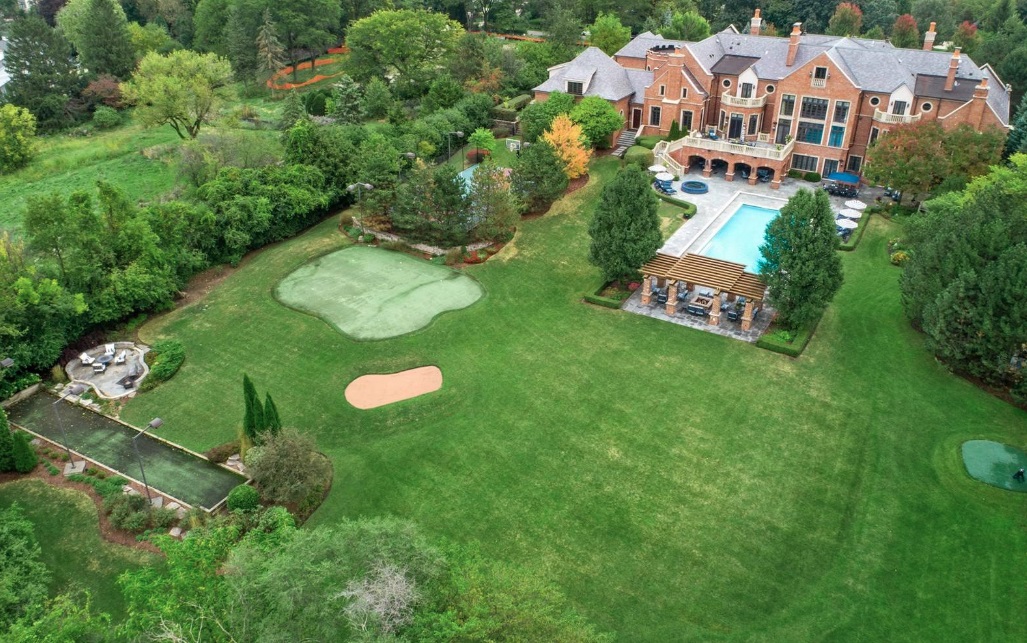 23,000 Square Foot Brick and Stone Mega Mansion In Oak Brook, IL THE