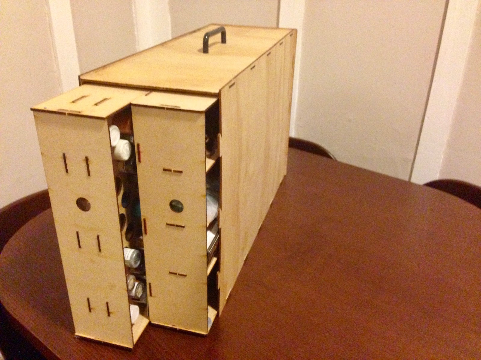 Wargaming with Barks Terran Studios portable hobby paint rack