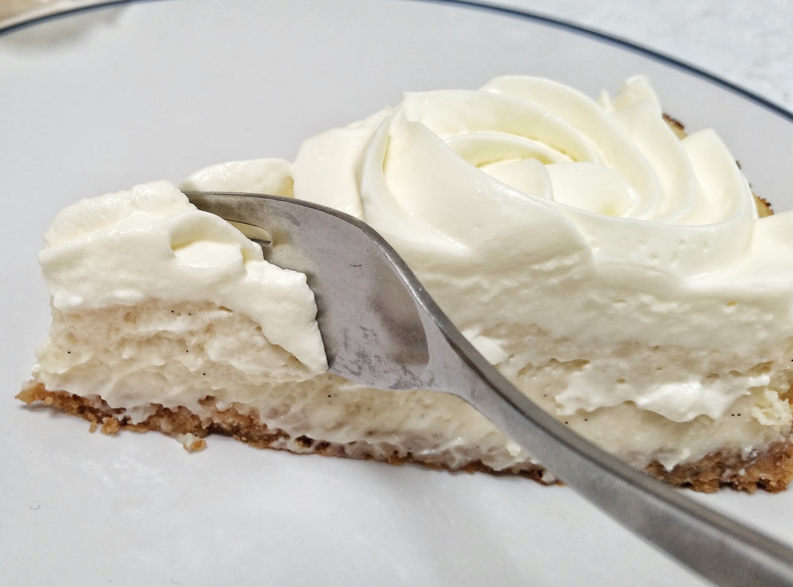 Baked Vanilla Cheesecake With Whipped Sour Cream Recipe