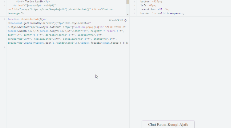 Chat Box Dengan Show Hide Button Popup Mesenger Chat Box Dengan Show Hide Button Popup Mesenger